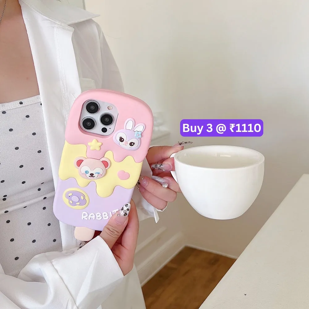Ice candy Rabbit Toy Silicone Soft Phone Case - iPhone 13 Pro