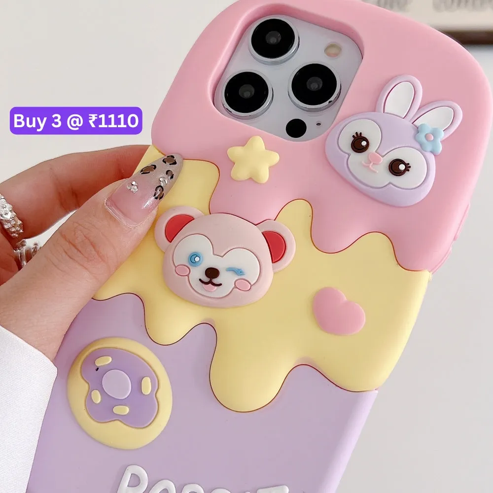 Ice candy Rabbit Toy Silicone Soft Phone Case - iPhone 14 Pro