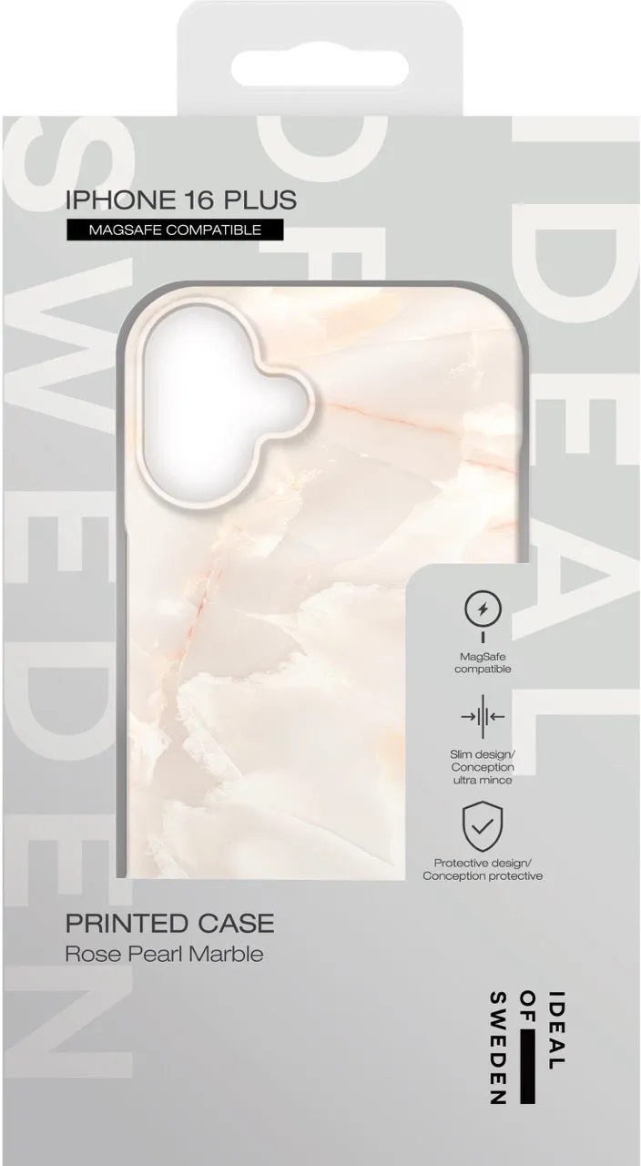 iDeal of Sweden - iPhone 16 Plus MagSafe Hardcase Case Recycled (IDFCMS-I2467-257) - Rose Pearl Marble
