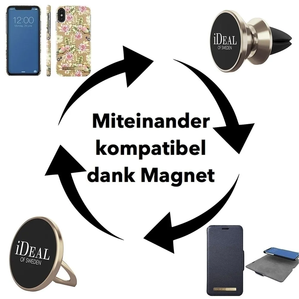 iDeal of Sweden - Magnetic finger grip ring holder 360 degrees for smartphones   magnetic insert (IDMRM-53) - Royal Grey Marble