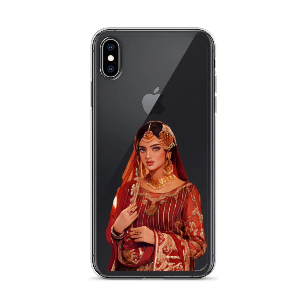 Indian bride illustration iPhone Case