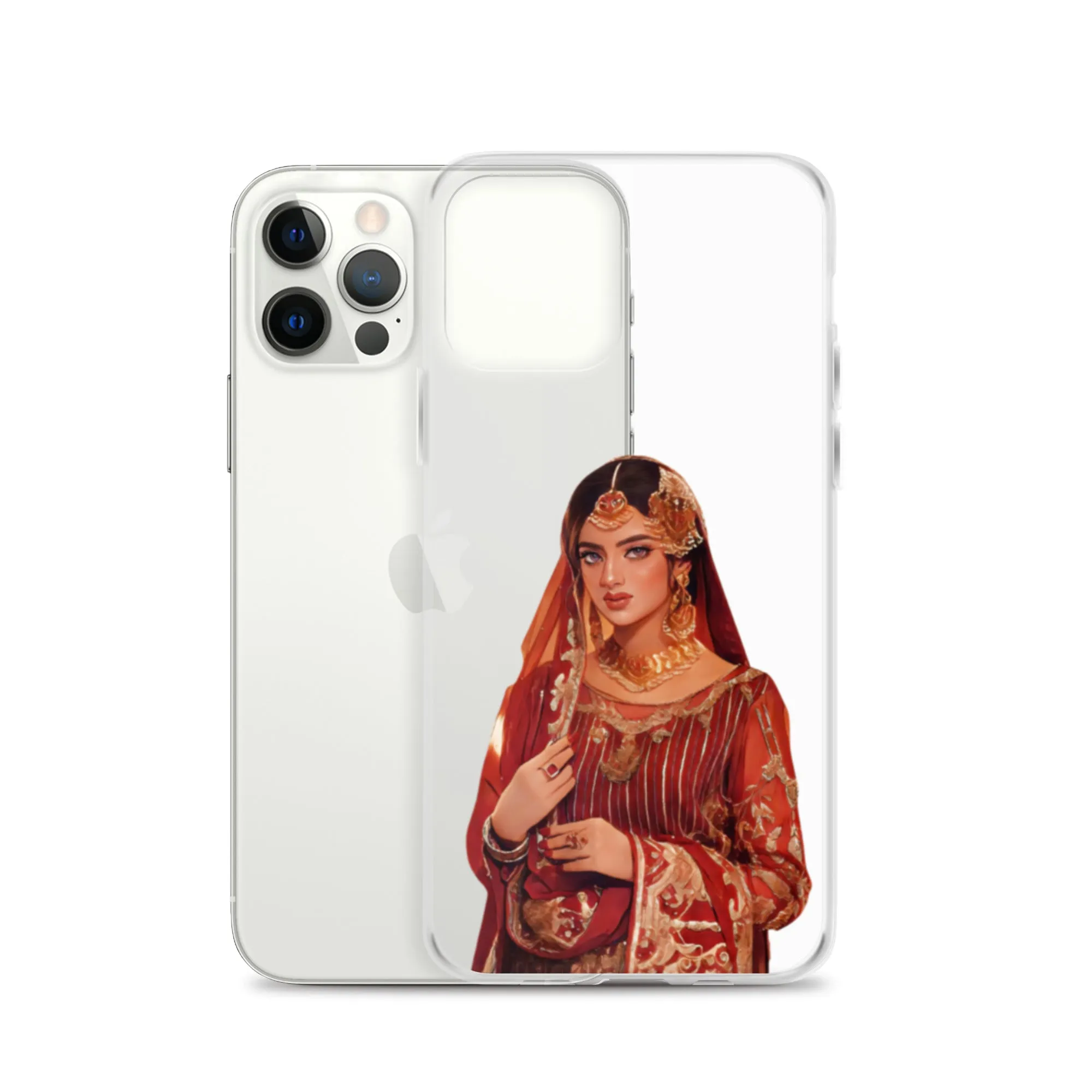 Indian bride illustration iPhone Case