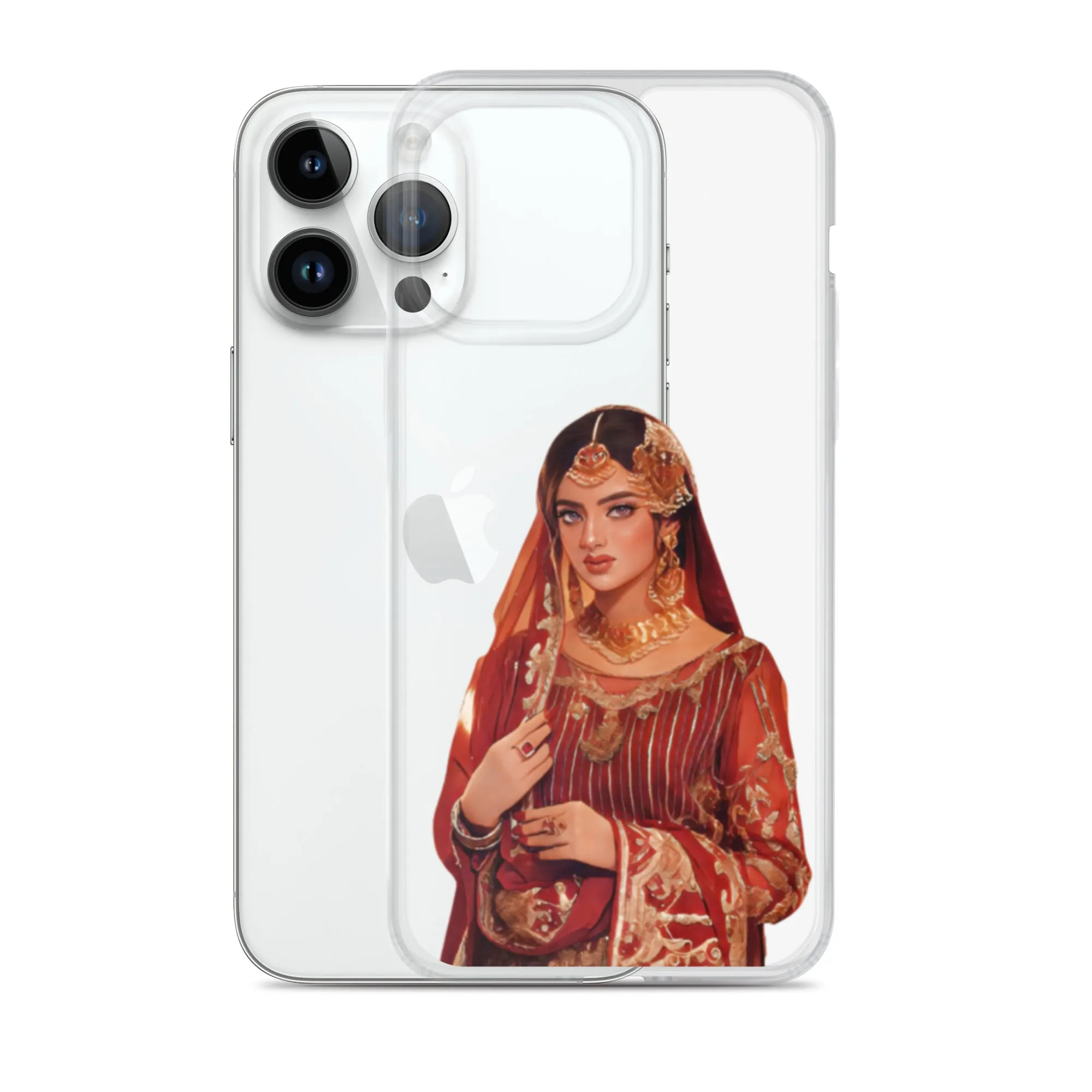 Indian bride illustration iPhone Case