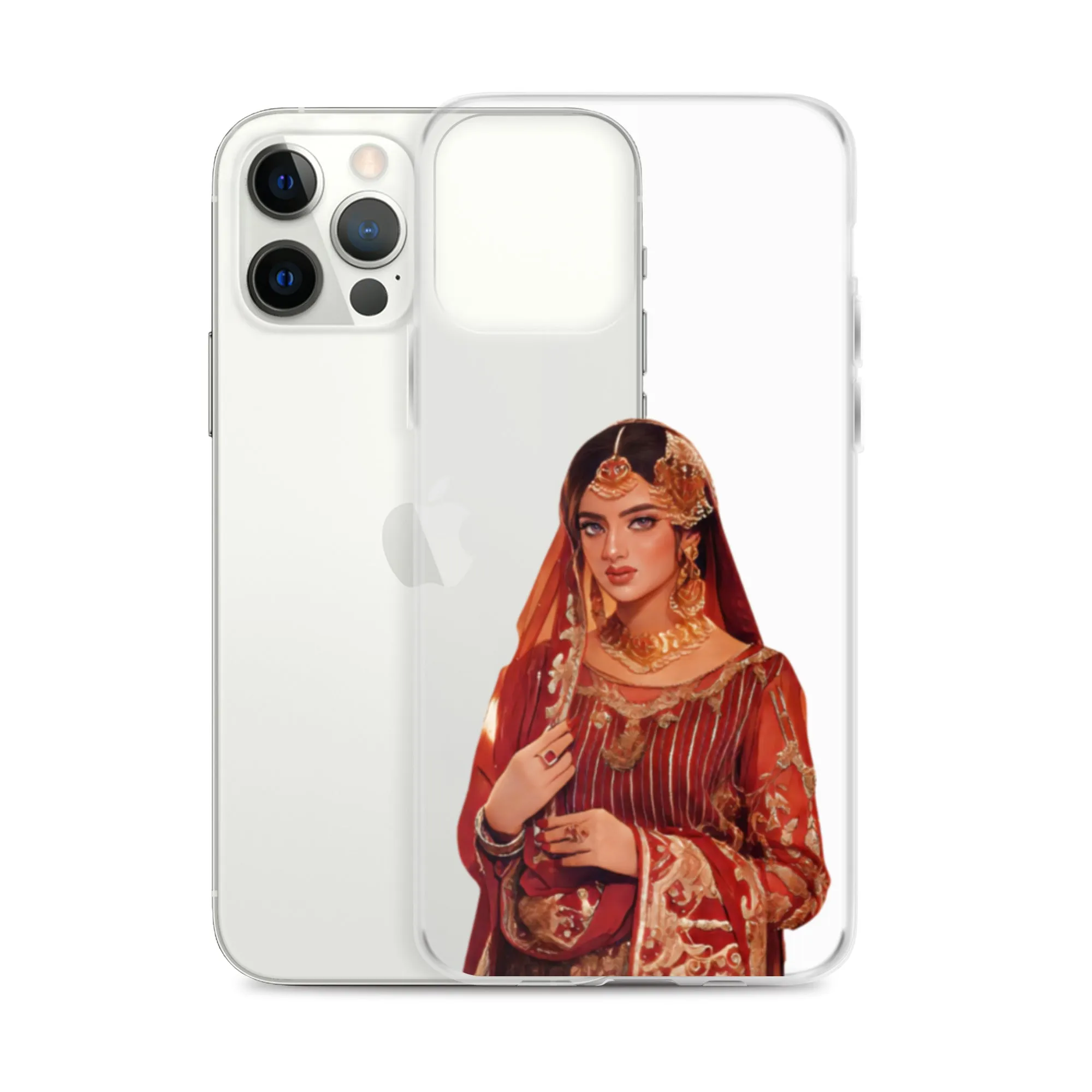 Indian bride illustration iPhone Case