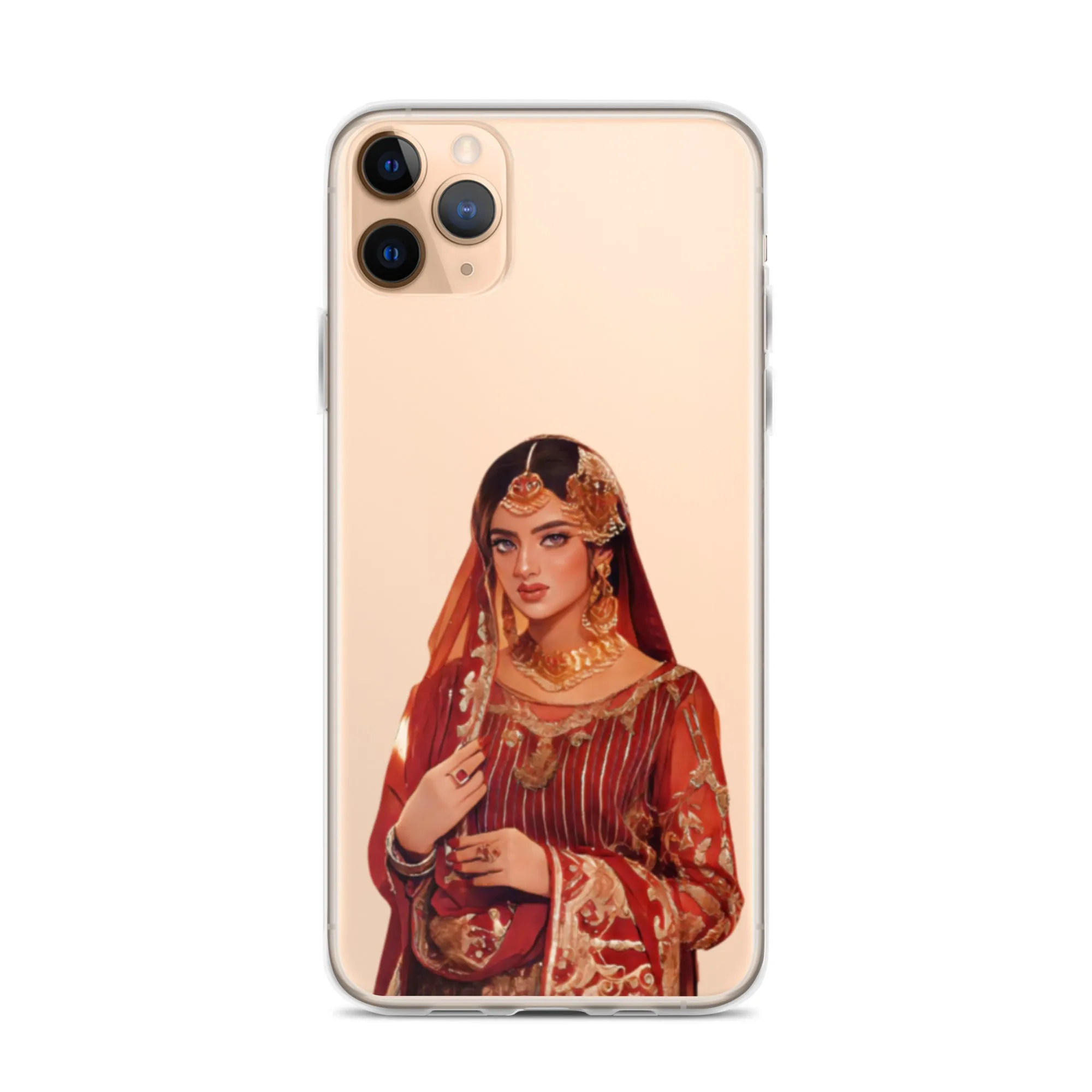 Indian bride illustration iPhone Case