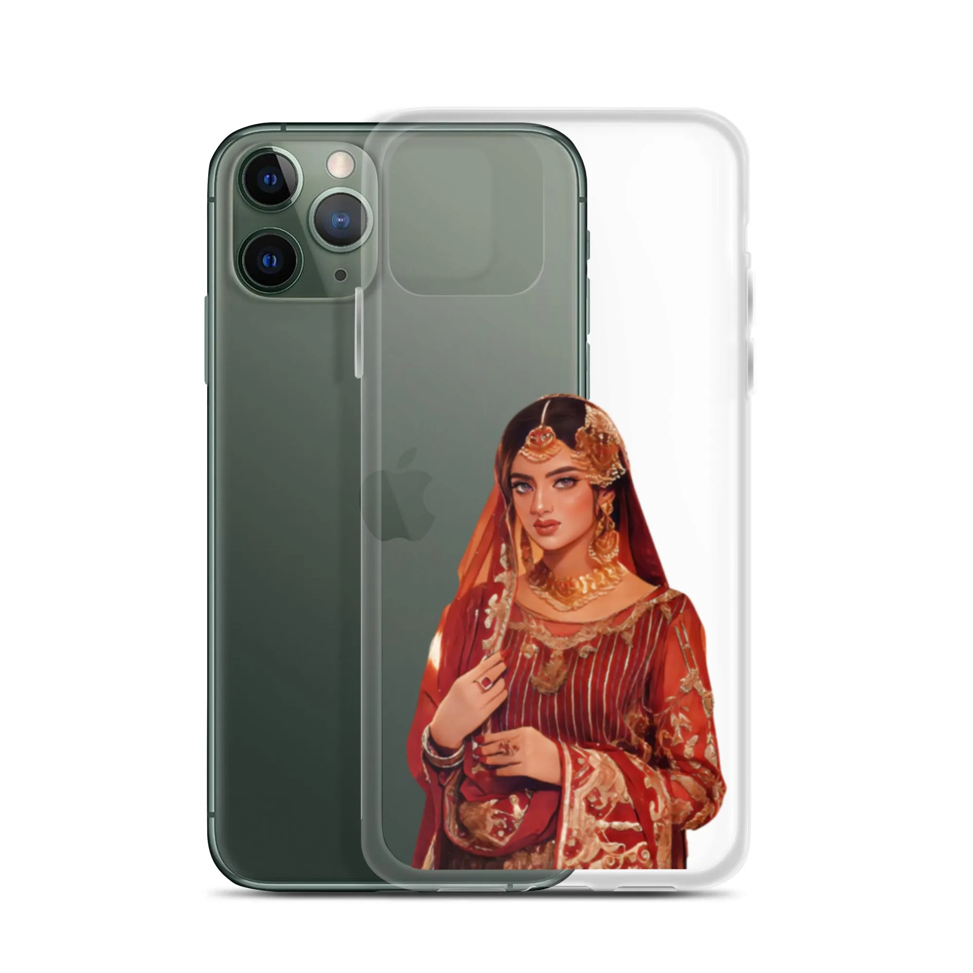 Indian bride illustration iPhone Case