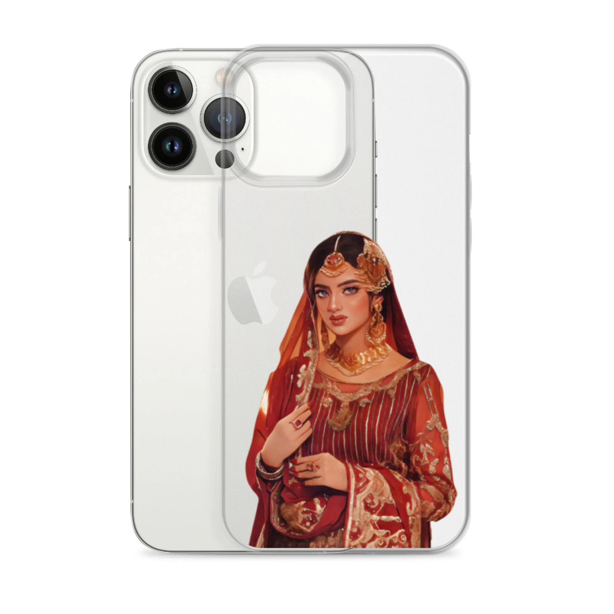 Indian bride illustration iPhone Case