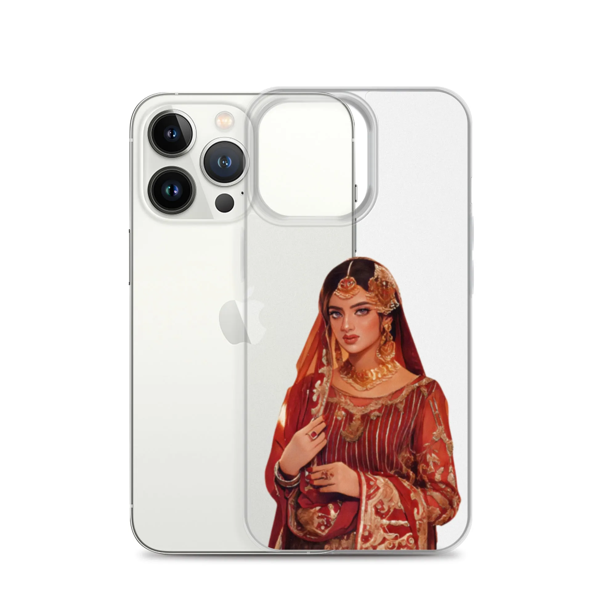Indian bride illustration iPhone Case
