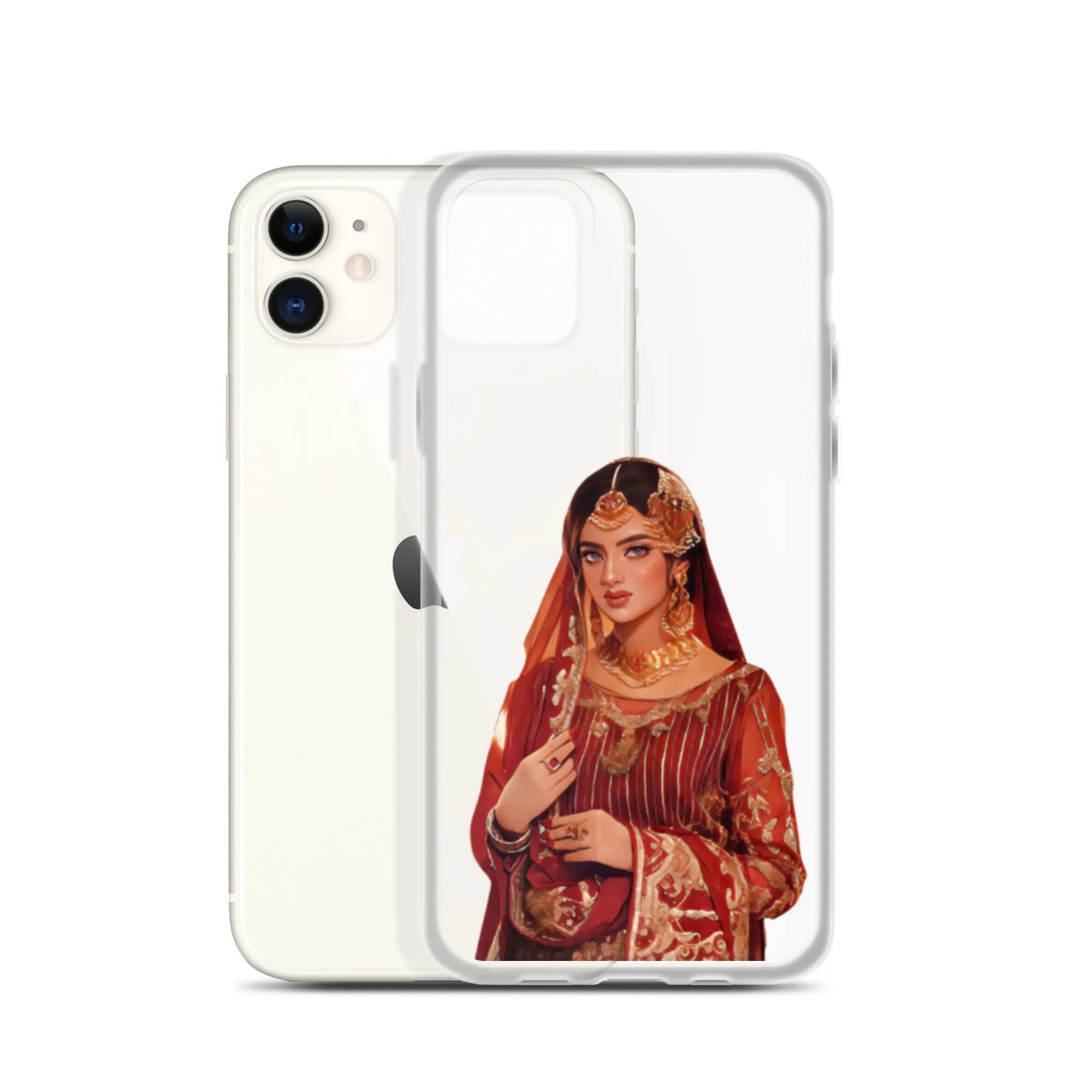 Indian bride illustration iPhone Case