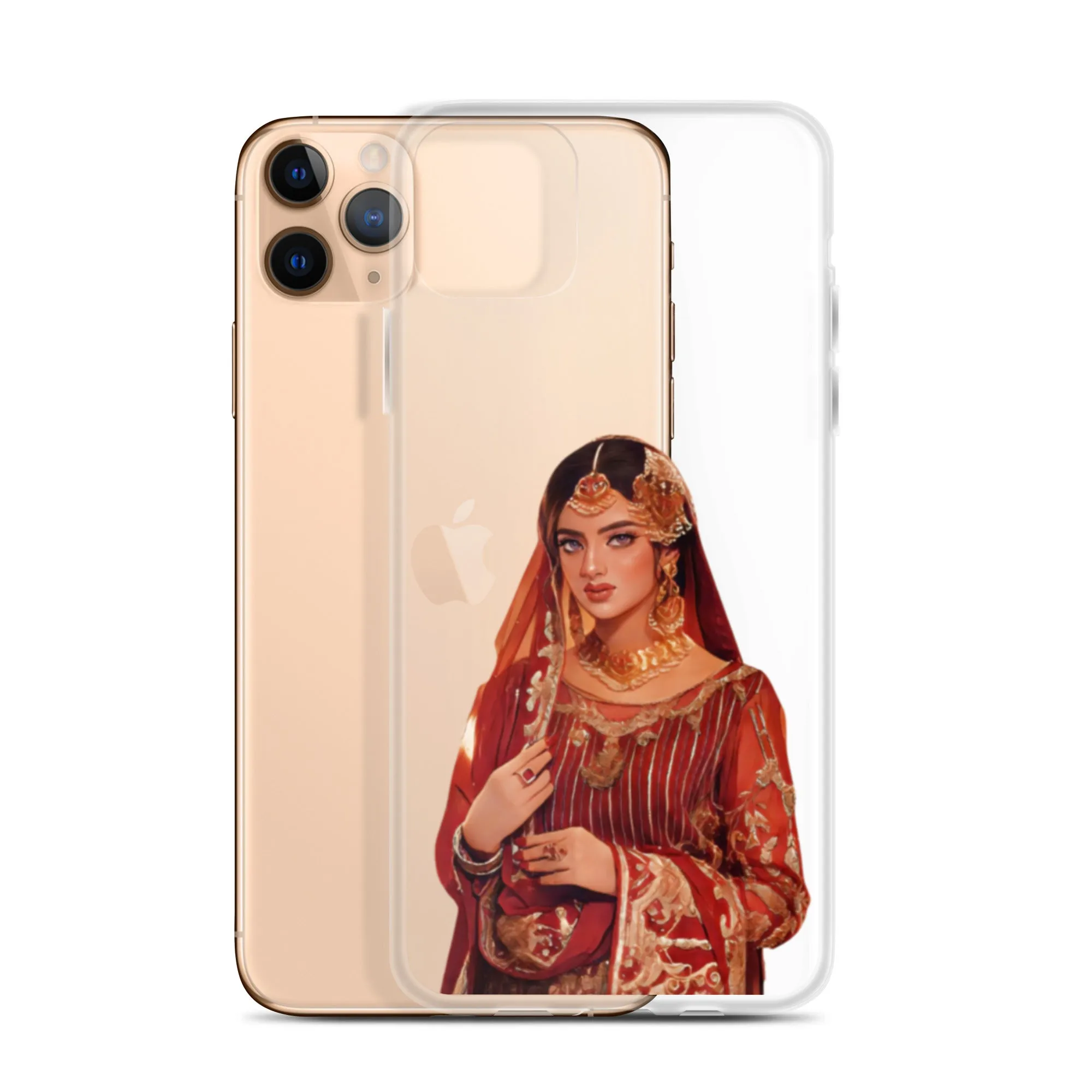 Indian bride illustration iPhone Case
