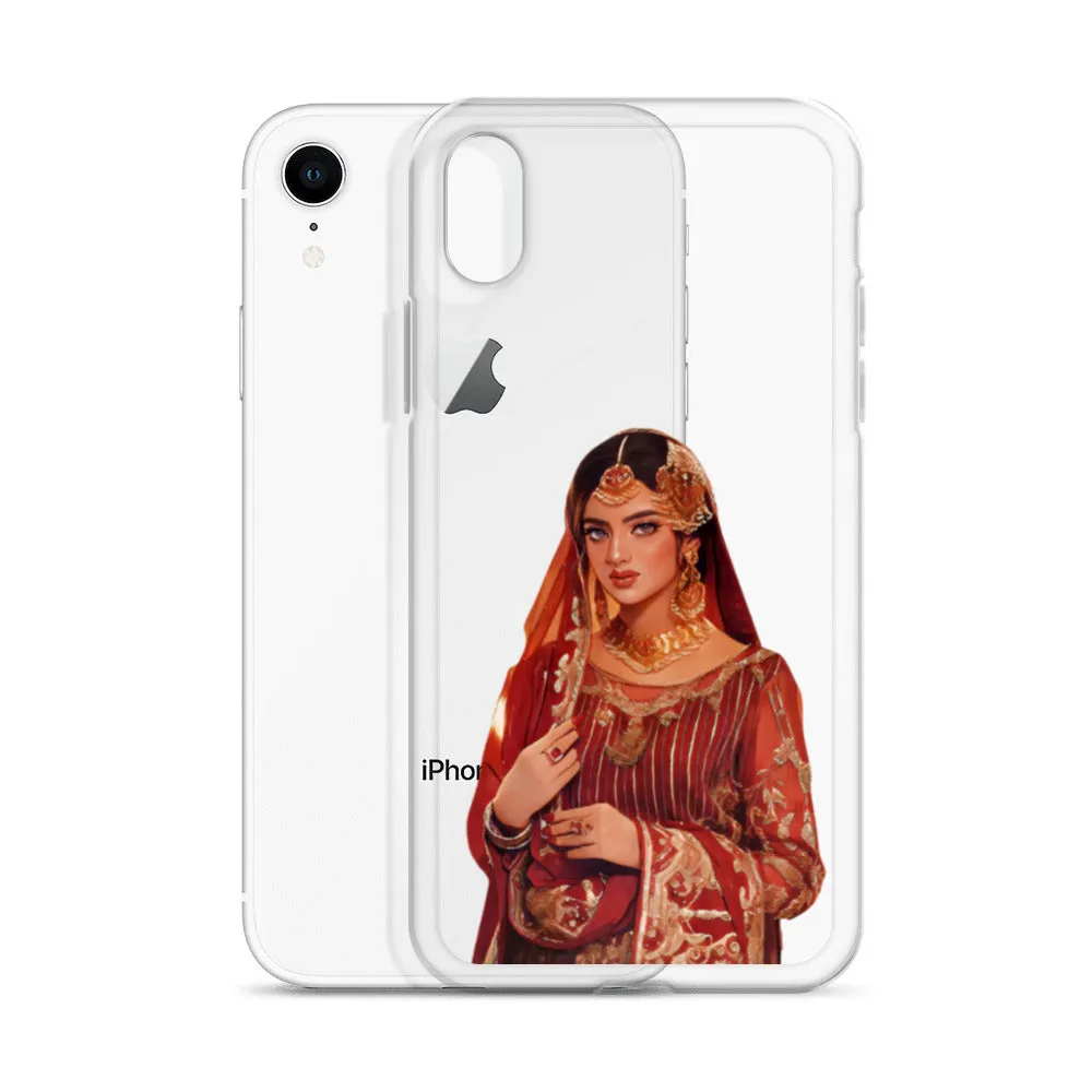 Indian bride illustration iPhone Case