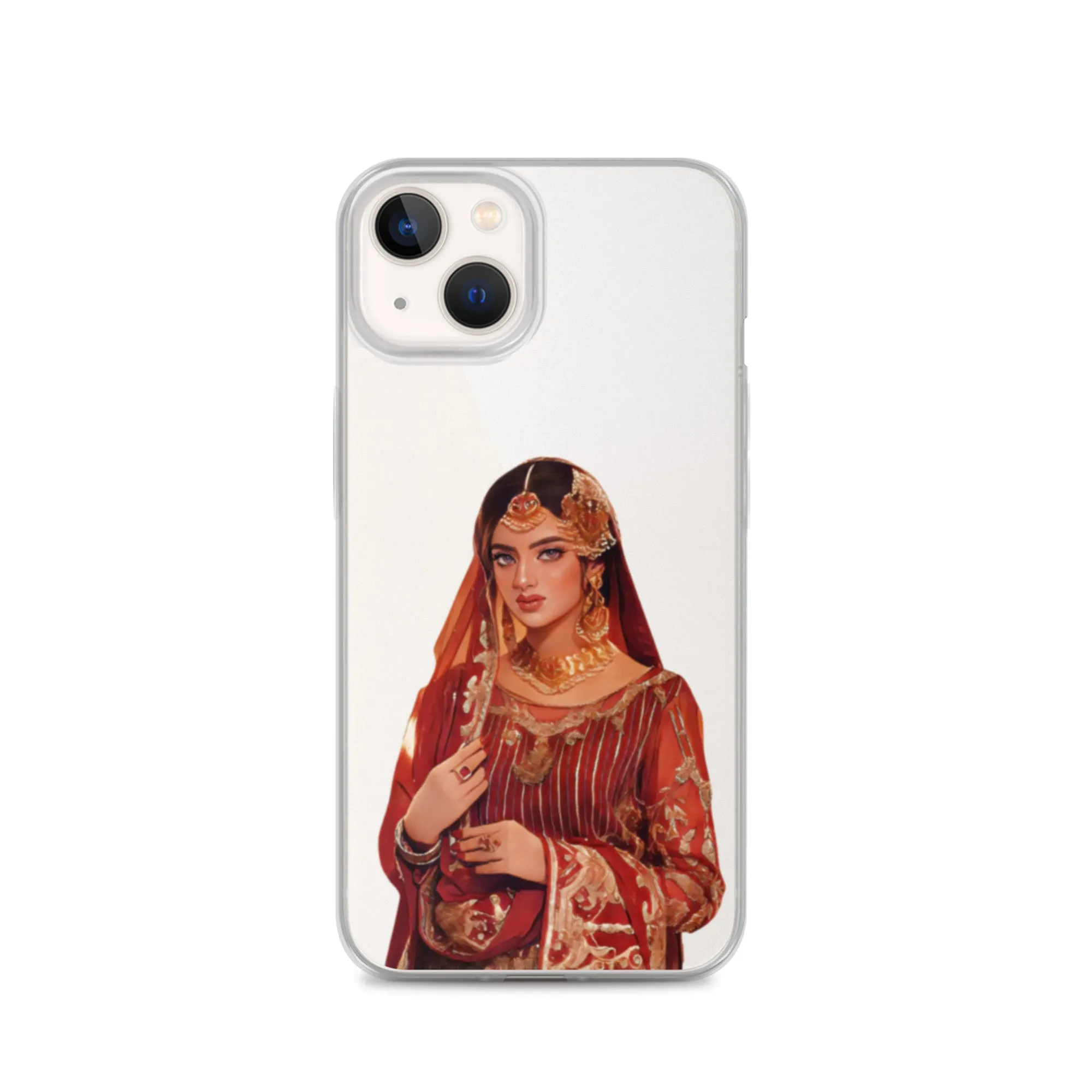 Indian bride illustration iPhone Case