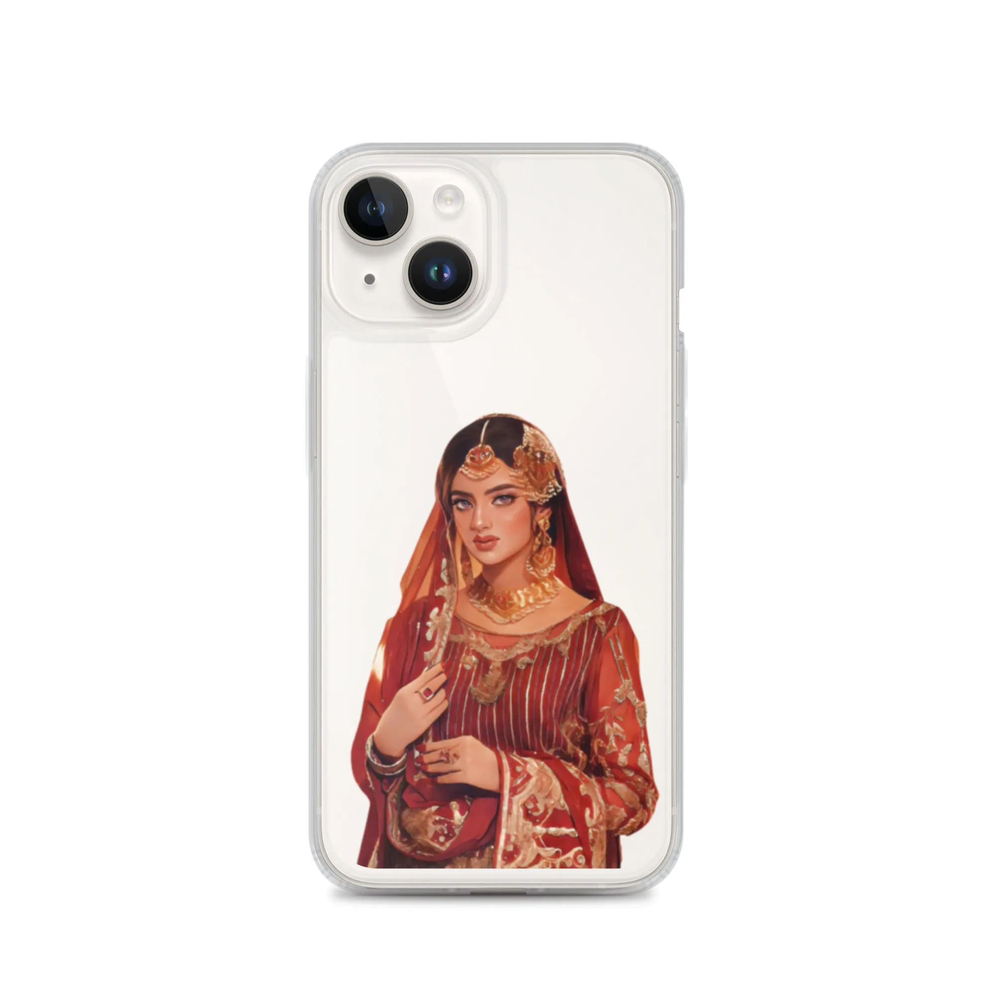Indian bride illustration iPhone Case