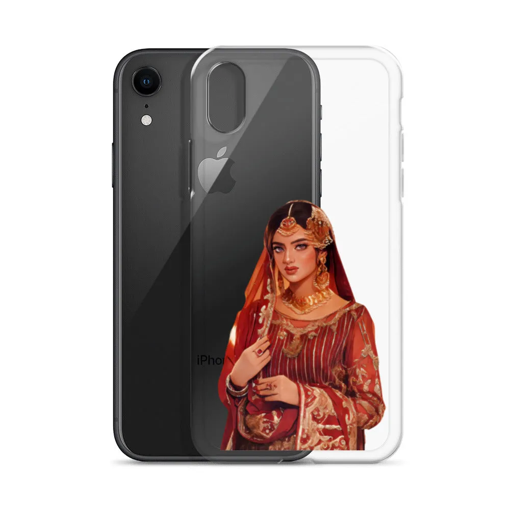 Indian bride illustration iPhone Case