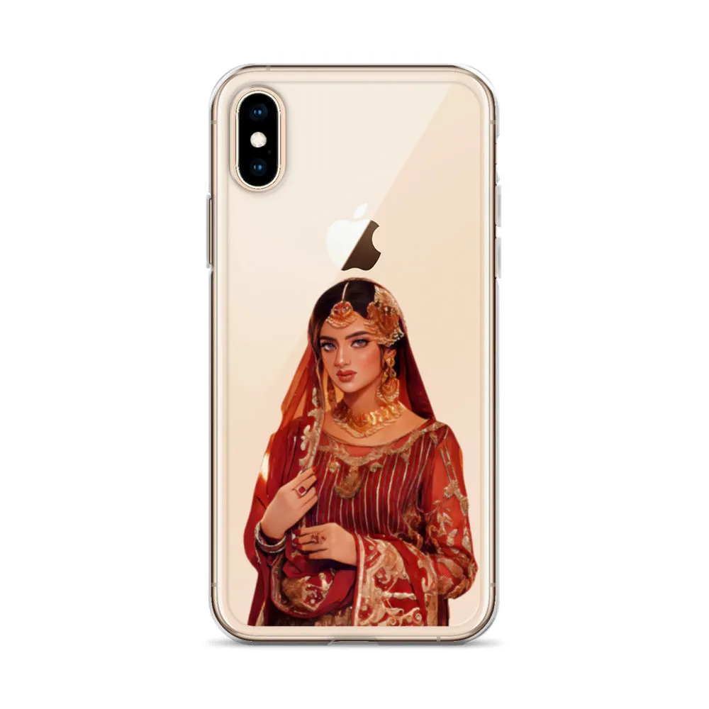 Indian bride illustration iPhone Case