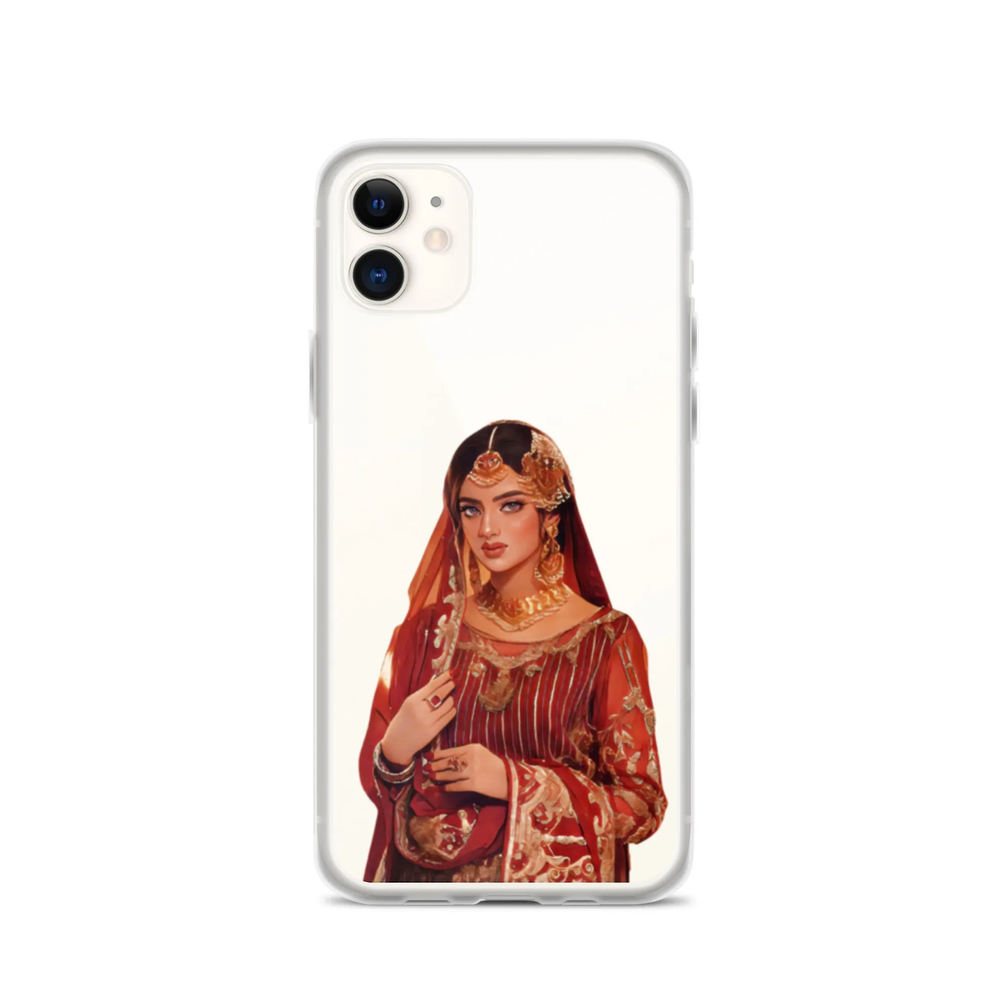Indian bride illustration iPhone Case