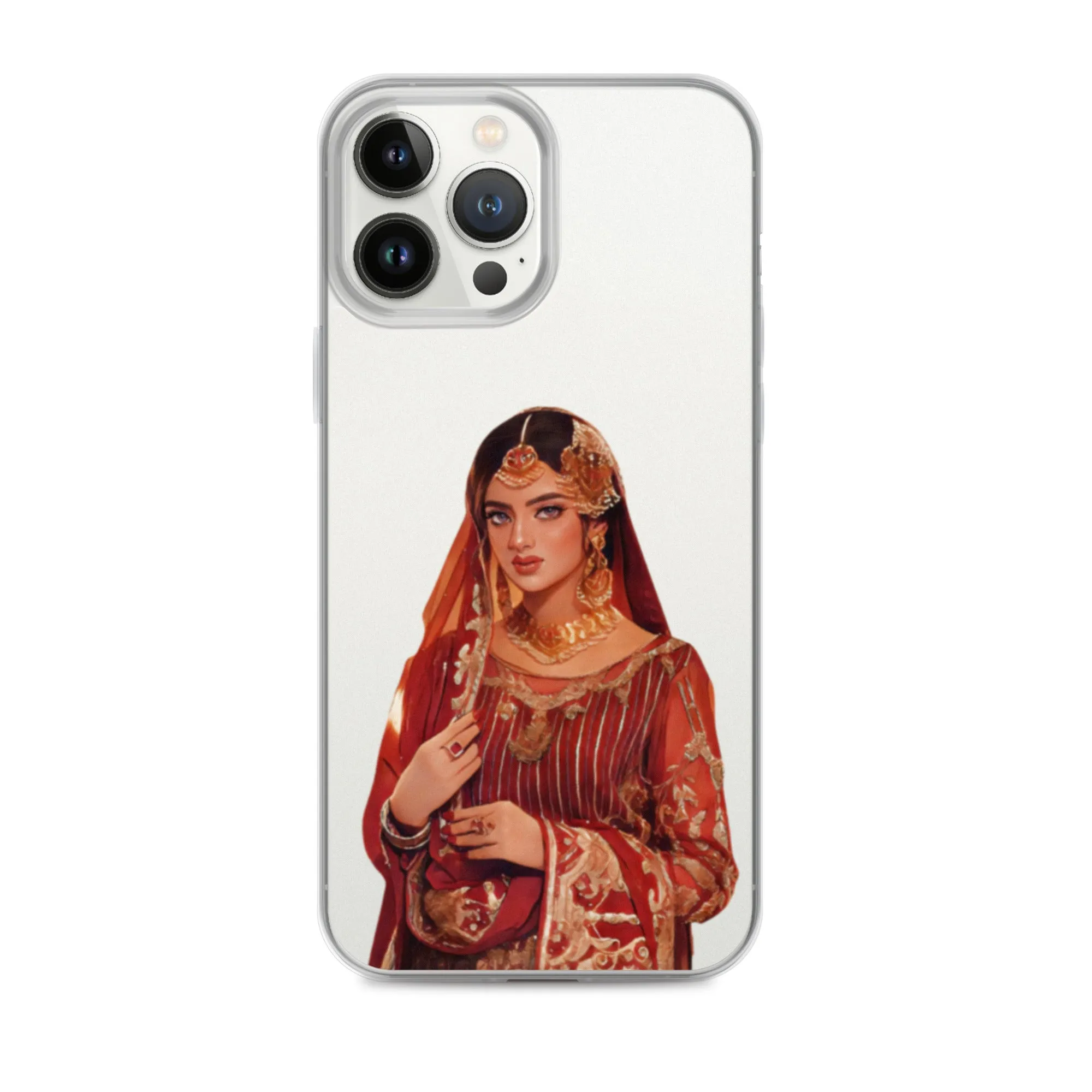Indian bride illustration iPhone Case