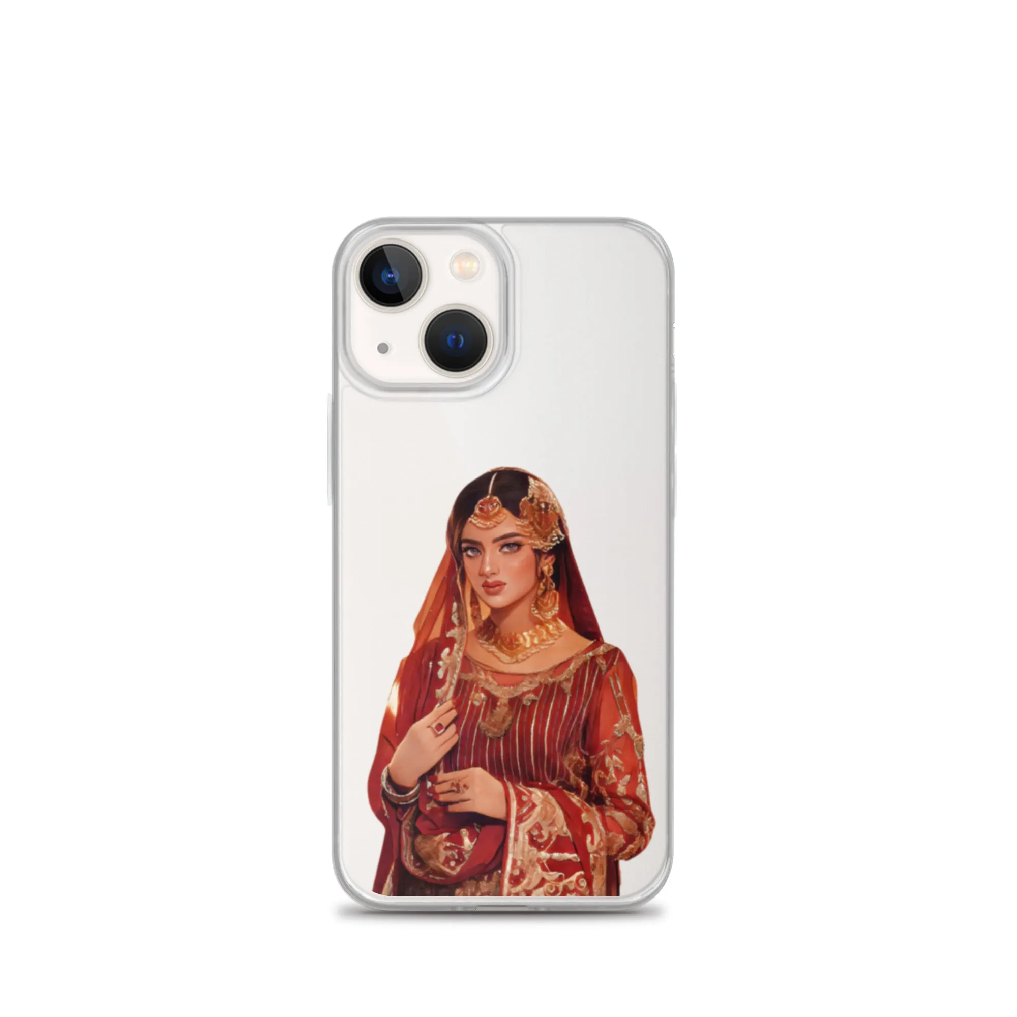 Indian bride illustration iPhone Case