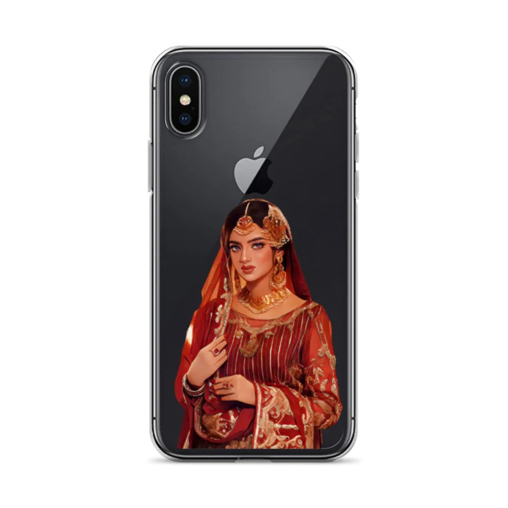 Indian bride illustration iPhone Case