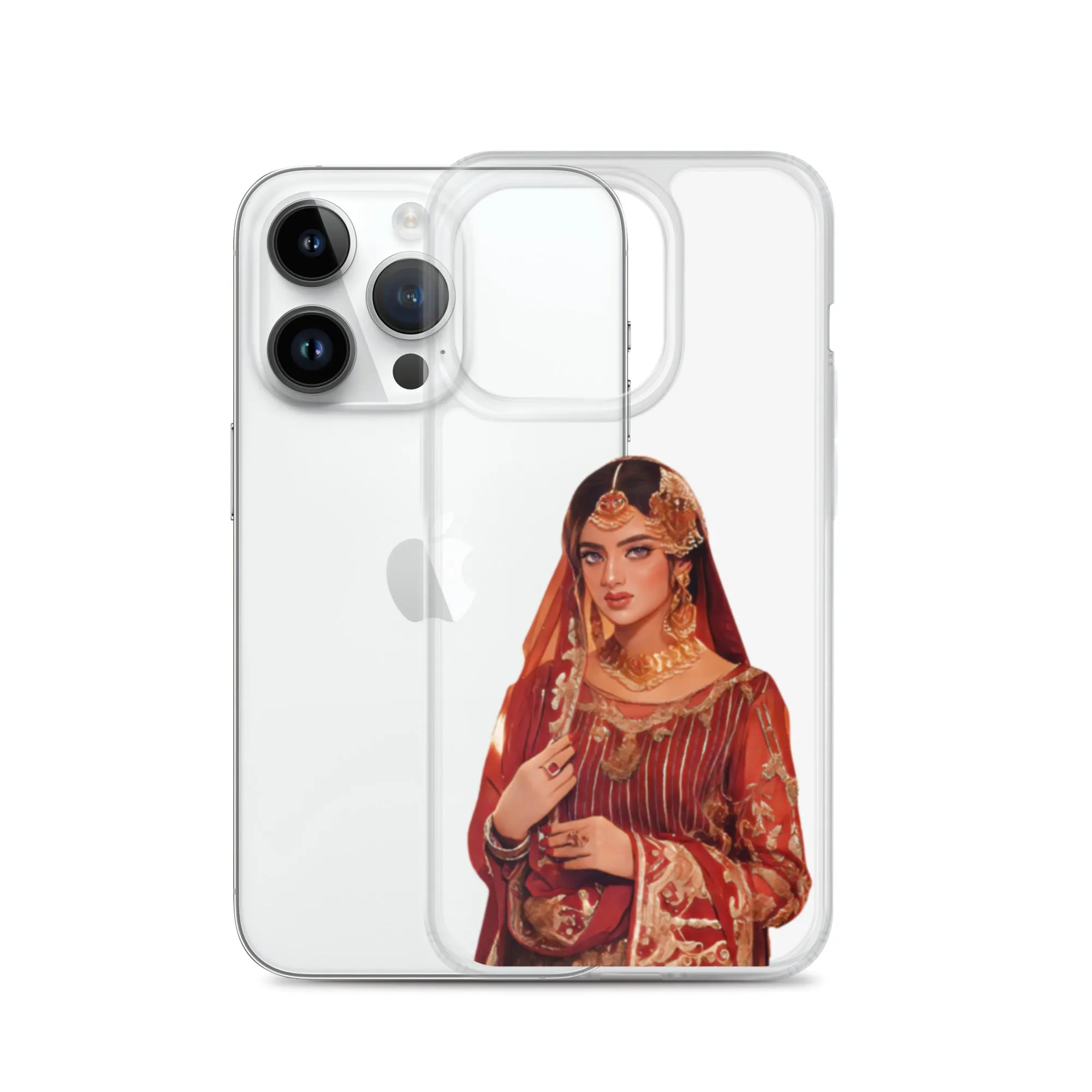 Indian bride illustration iPhone Case