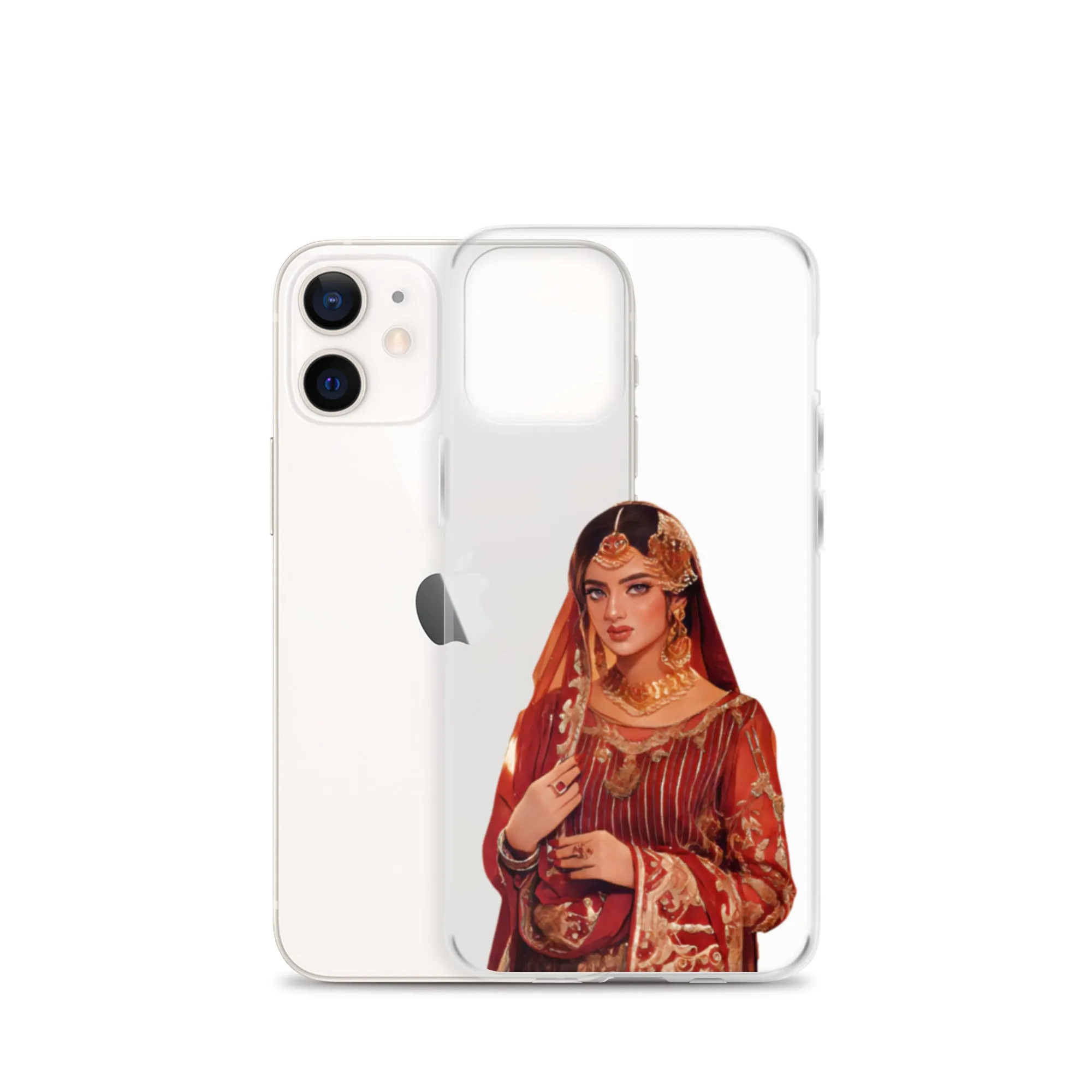 Indian bride illustration iPhone Case
