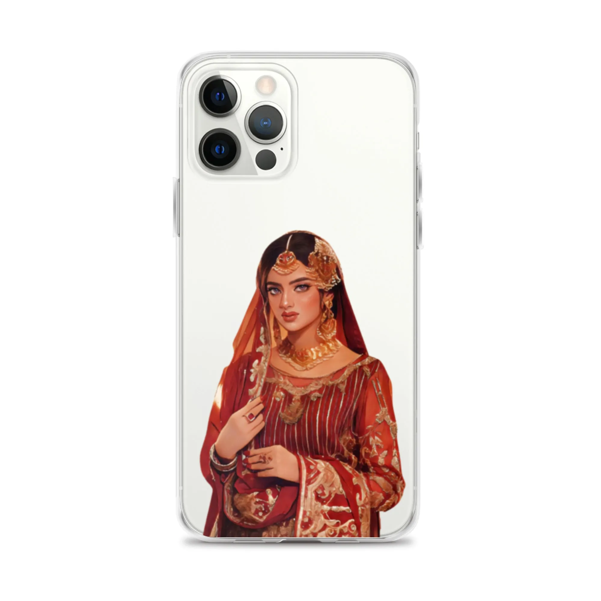 Indian bride illustration iPhone Case