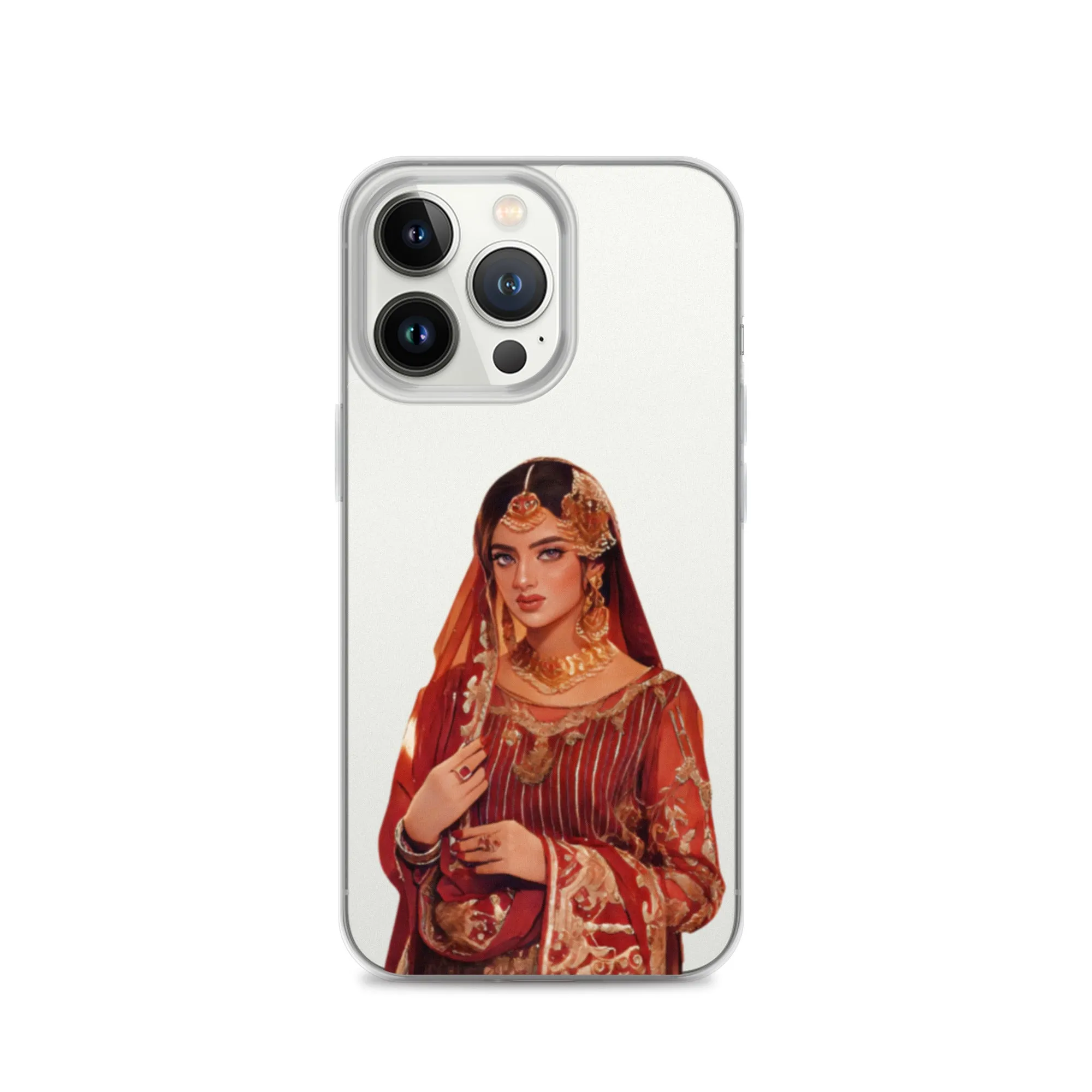 Indian bride illustration iPhone Case