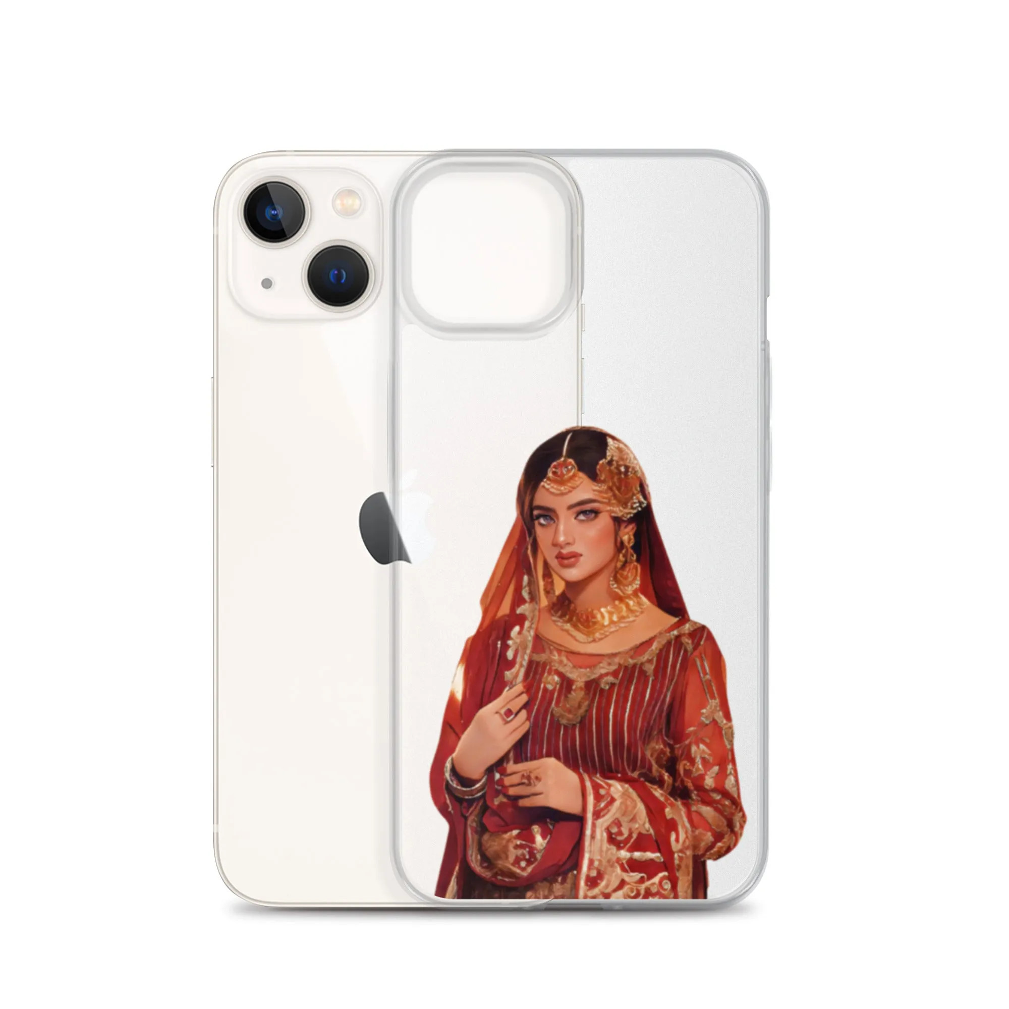 Indian bride illustration iPhone Case