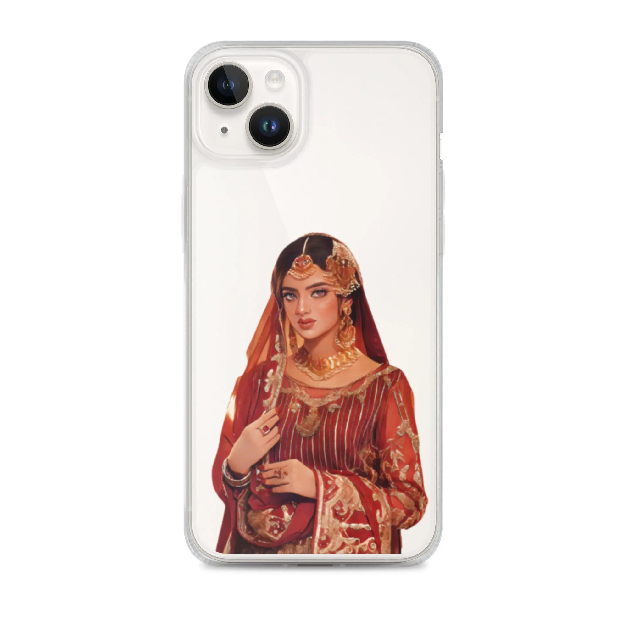 Indian bride illustration iPhone Case
