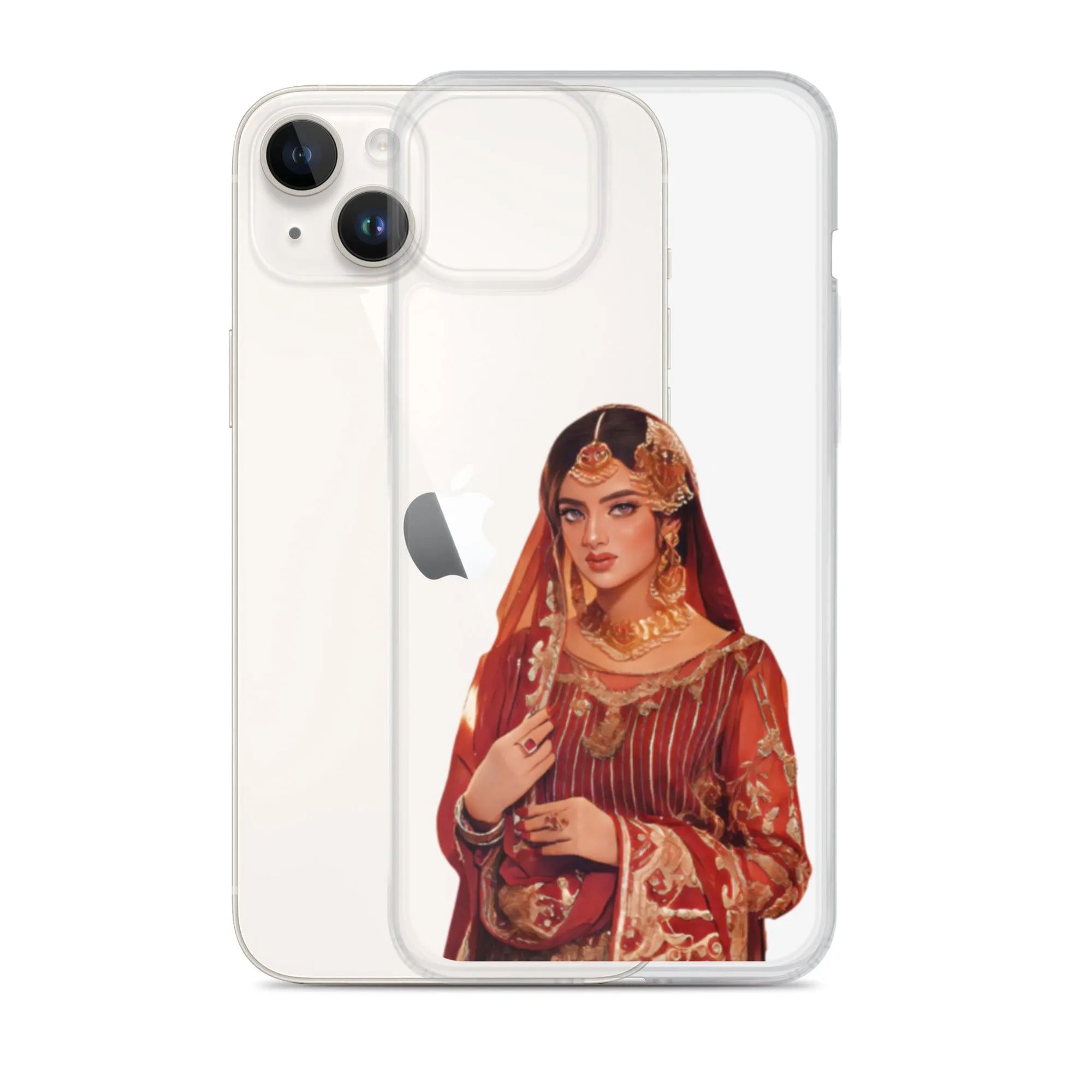 Indian bride illustration iPhone Case