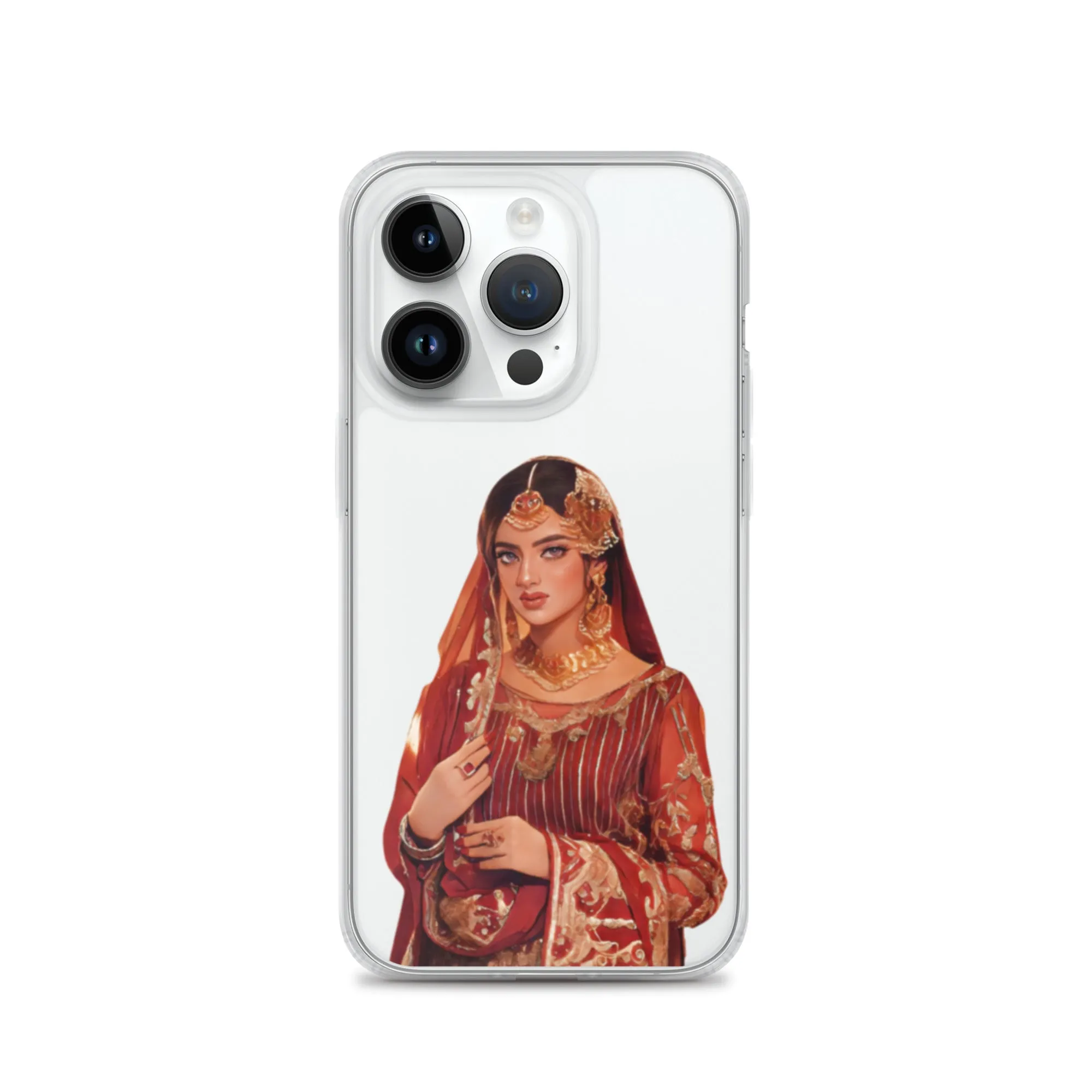 Indian bride illustration iPhone Case