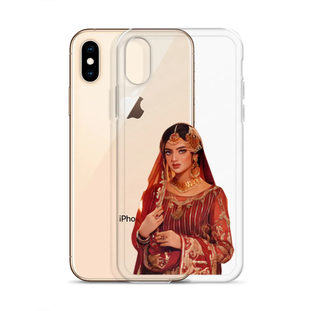 Indian bride illustration iPhone Case