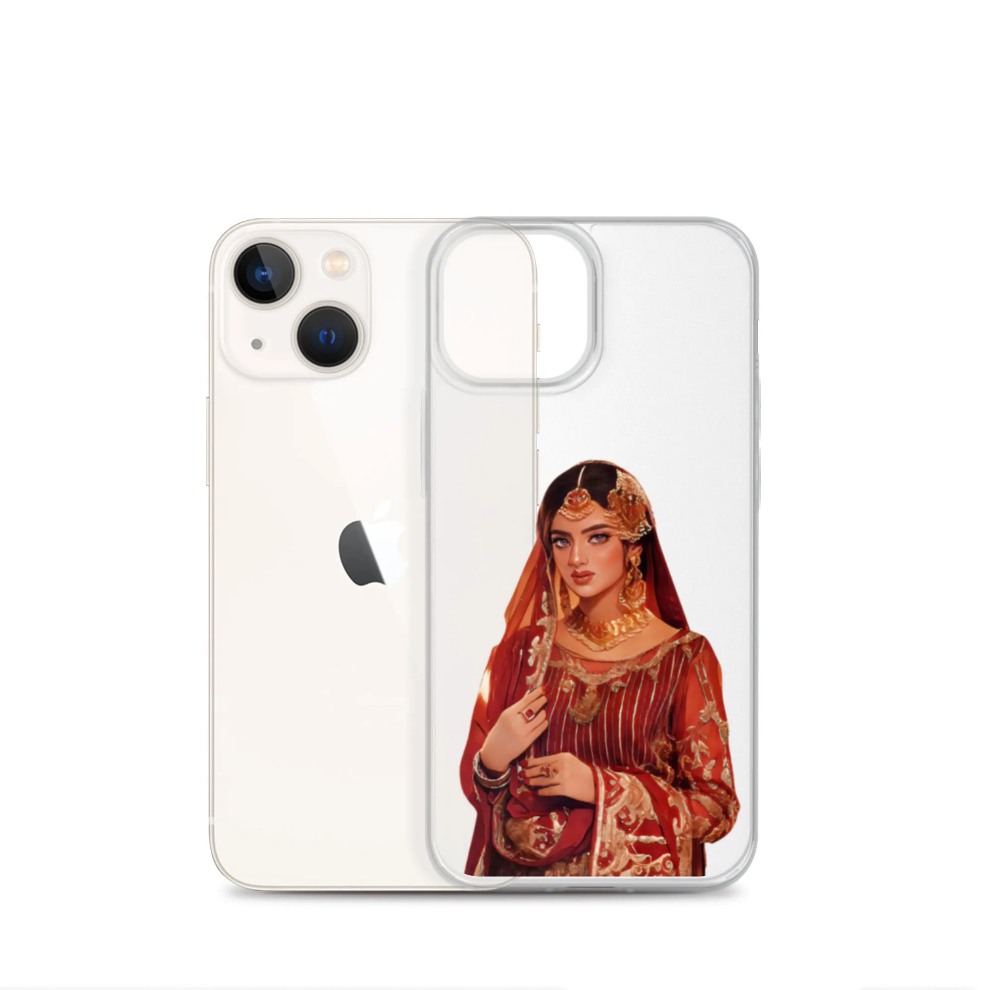 Indian bride illustration iPhone Case