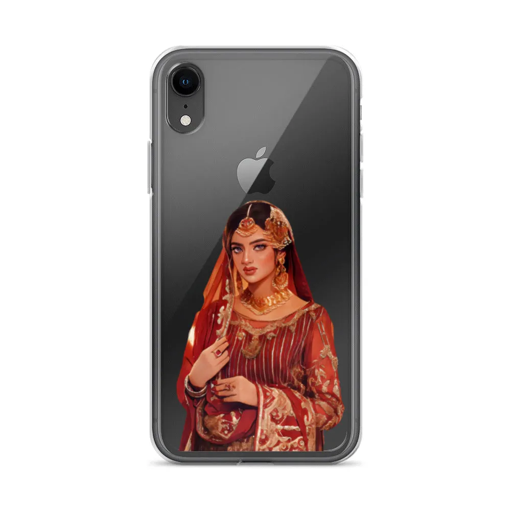 Indian bride illustration iPhone Case