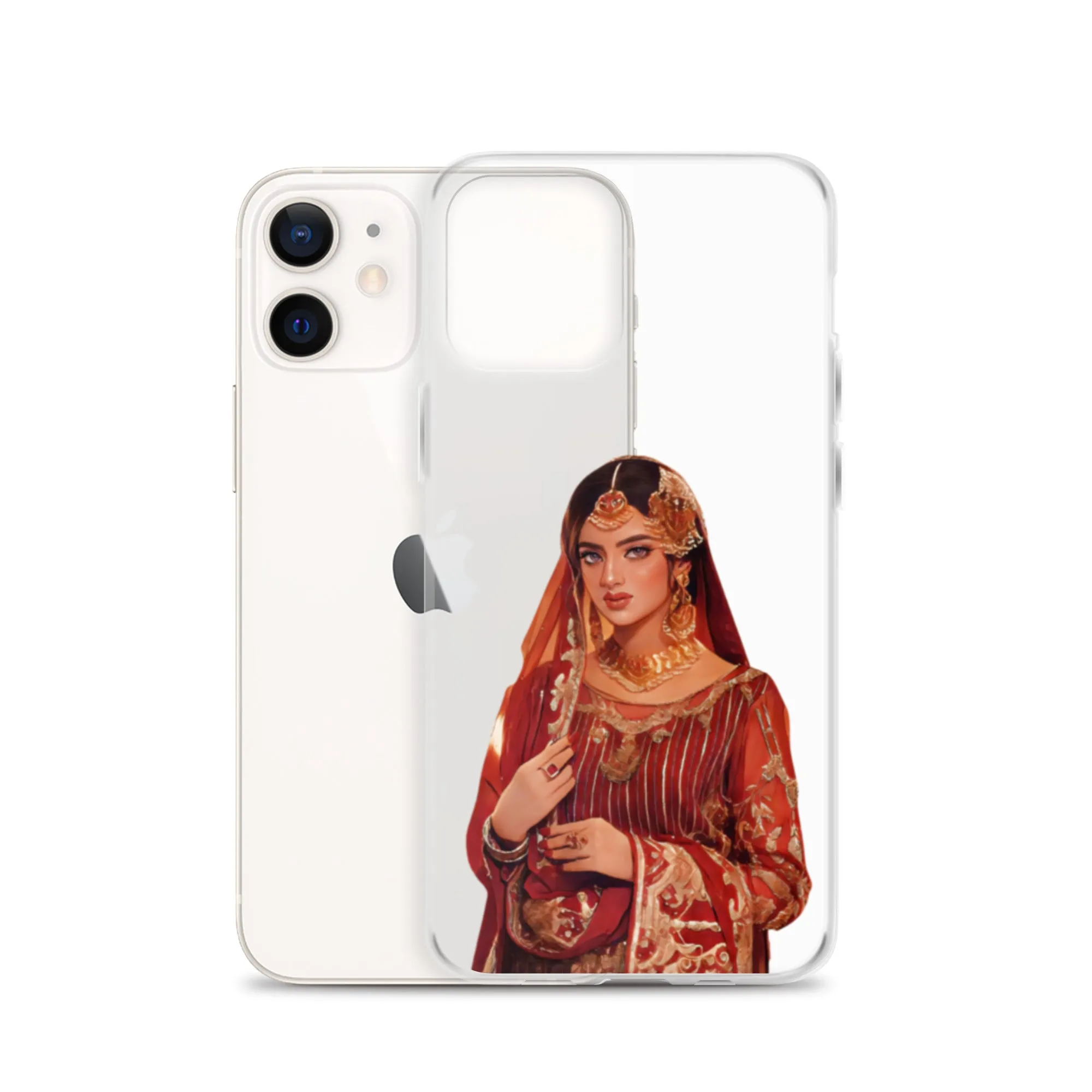 Indian bride illustration iPhone Case