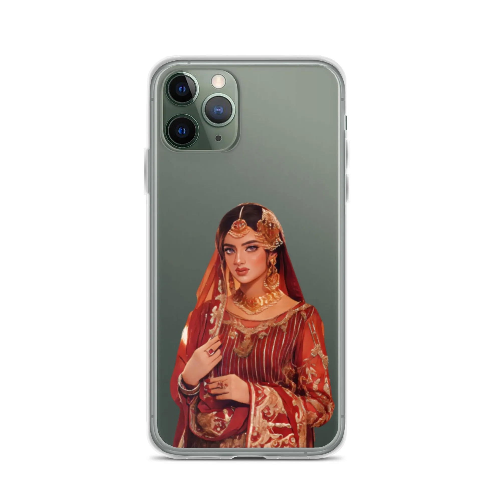 Indian bride illustration iPhone Case