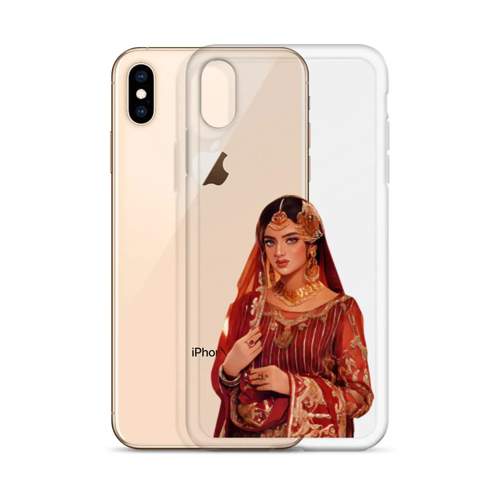 Indian bride illustration iPhone Case