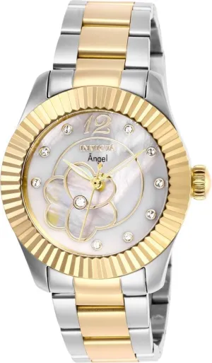 Invicta Angel Crystal White Mother of Pearl Dial Ladies Watch 27441