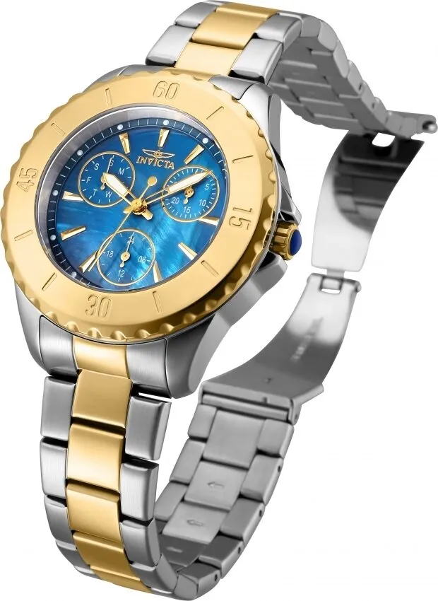 Invicta Angel Quartz Blue Dial Two-tone Ladies Watch 29111