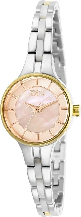 Invicta Angel Quartz Brown Mother of Pearl Dial Ladies Watch and Bracelet Set 29284