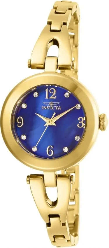Invicta Angel Quartz Crystal Blue Dial Ladies Watch and Bracelet Set 29332