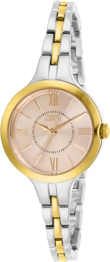 Invicta Angel Quartz Gold Dial Ladies Watch and Bracelet Set 29346