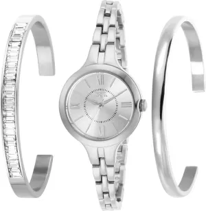 Invicta Angel Quartz Silver Dial Ladies Watch and Bracelet Set 29339