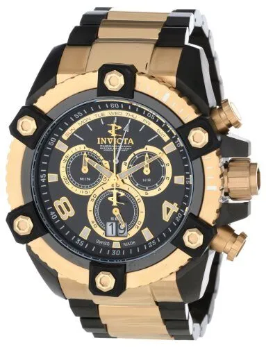 Invicta Arsenal Chronograph Black Dial Two-tone Black And Gold-tone PVD Stainless Steel Men's Watch 13018