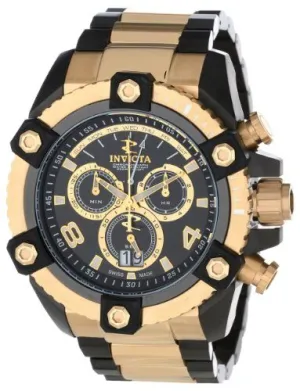 Invicta Arsenal Chronograph Black Dial Two-tone Black And Gold-tone PVD Stainless Steel Men's Watch 13018