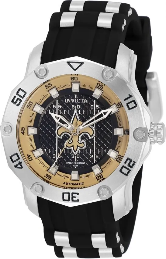 Invicta NFL New Orleans Saints Automatic Black Dial Ladies Watch 32891