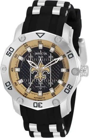 Invicta NFL New Orleans Saints Automatic Black Dial Ladies Watch 32891