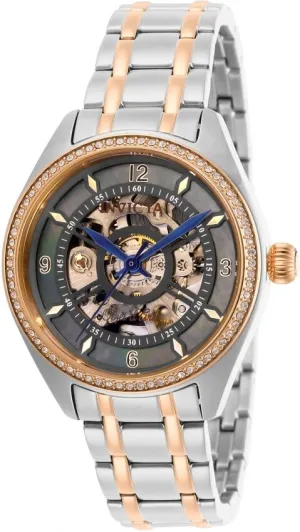 Invicta Objet D Art Automatic Crystal Black Dial Ladies Watch 26359