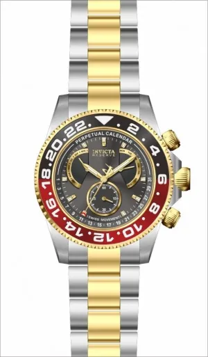 Invicta Reserve Perpetual Chronograph Quartz Charcoal Dial Coke Bezel Men's Watch 29958