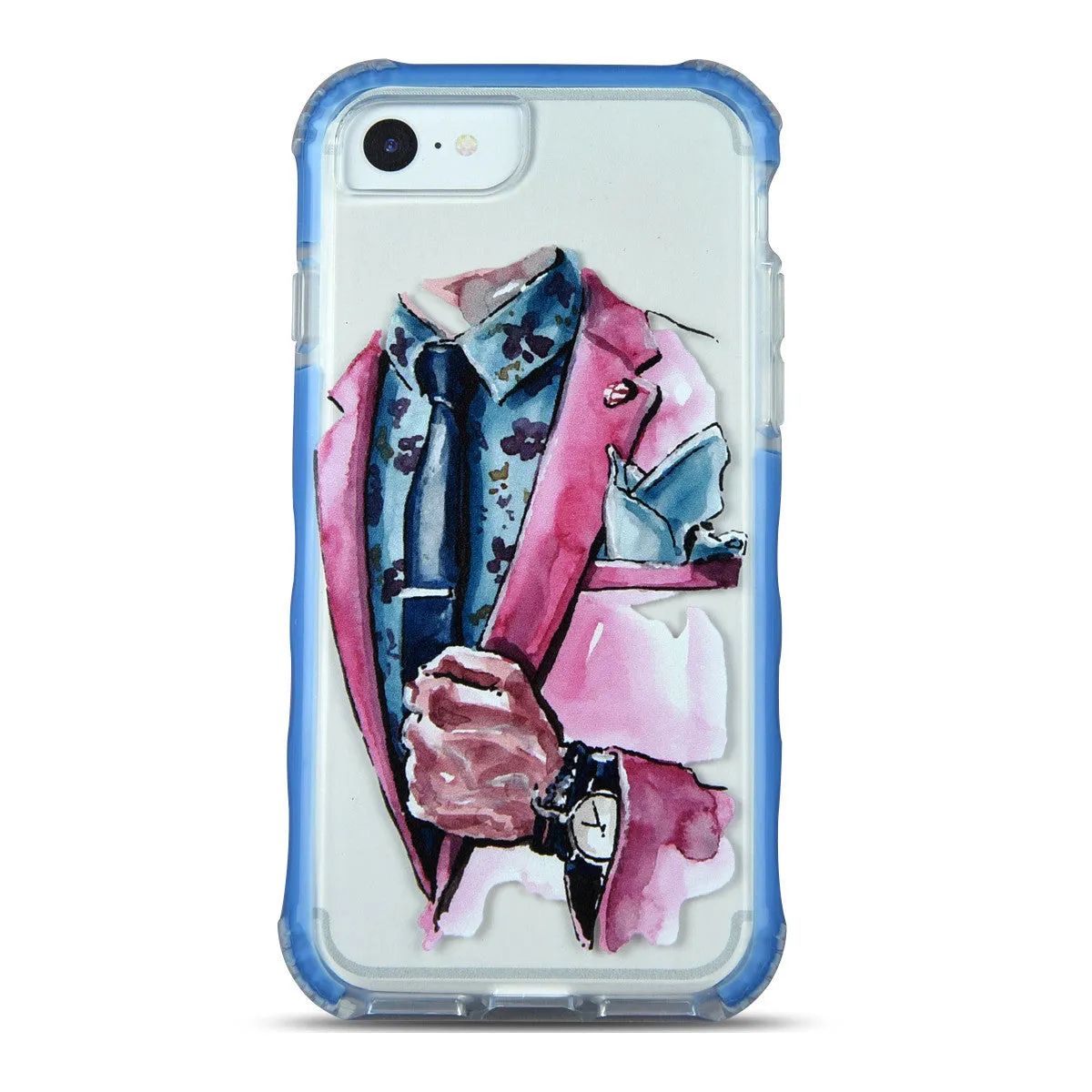 iOrigin iPhone 7 / iPhone 7 Plus Clear Bumper Case - Violet Suit